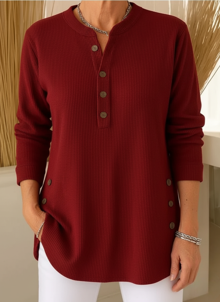 Elise Jersey de Punto Liso con Mangas Largas