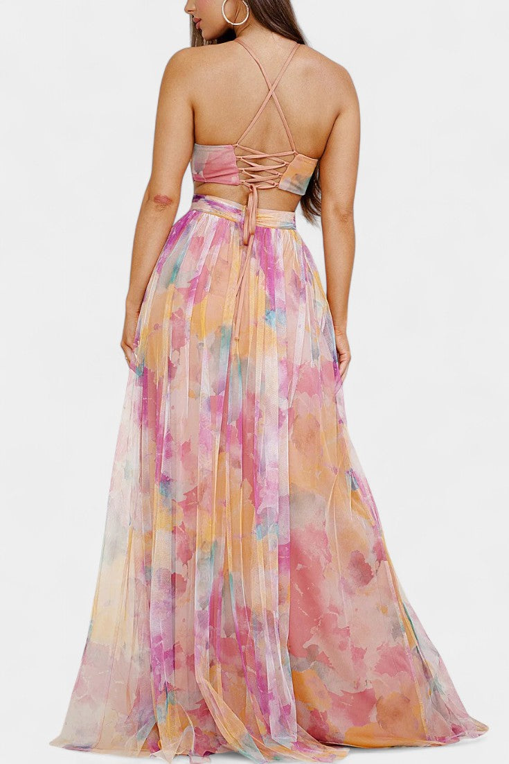 Ingrid Vestido Maxi Floral con Escote en V