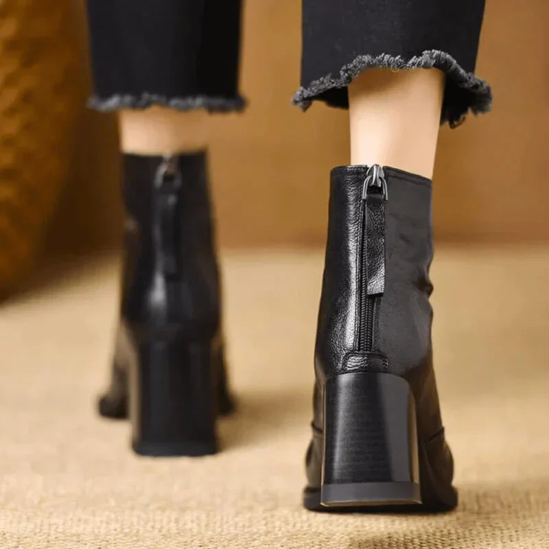 Camille Botas Cómodas de Piel con Puntera