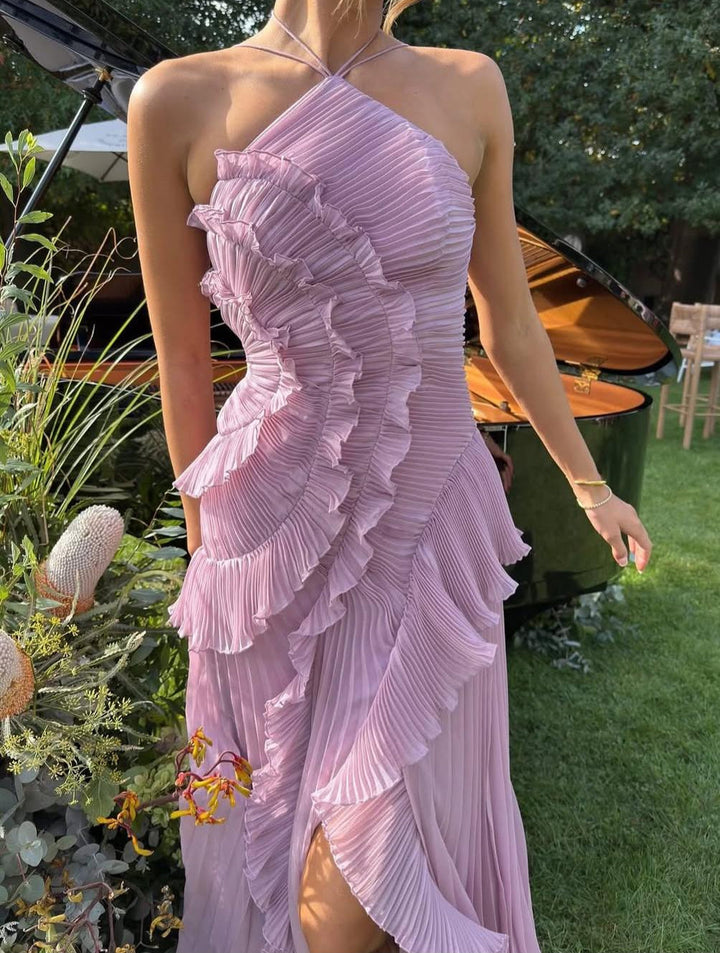 Isadora | Vestido Halter de Volantes – Edición Limitada