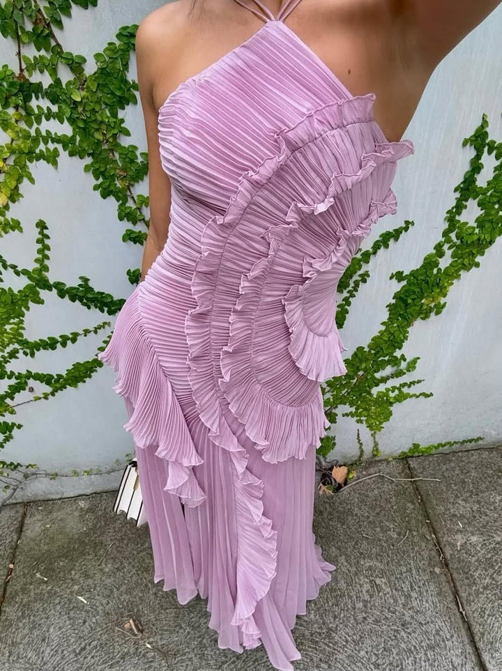 Isadora | Vestido Halter de Volantes – Edición Limitada