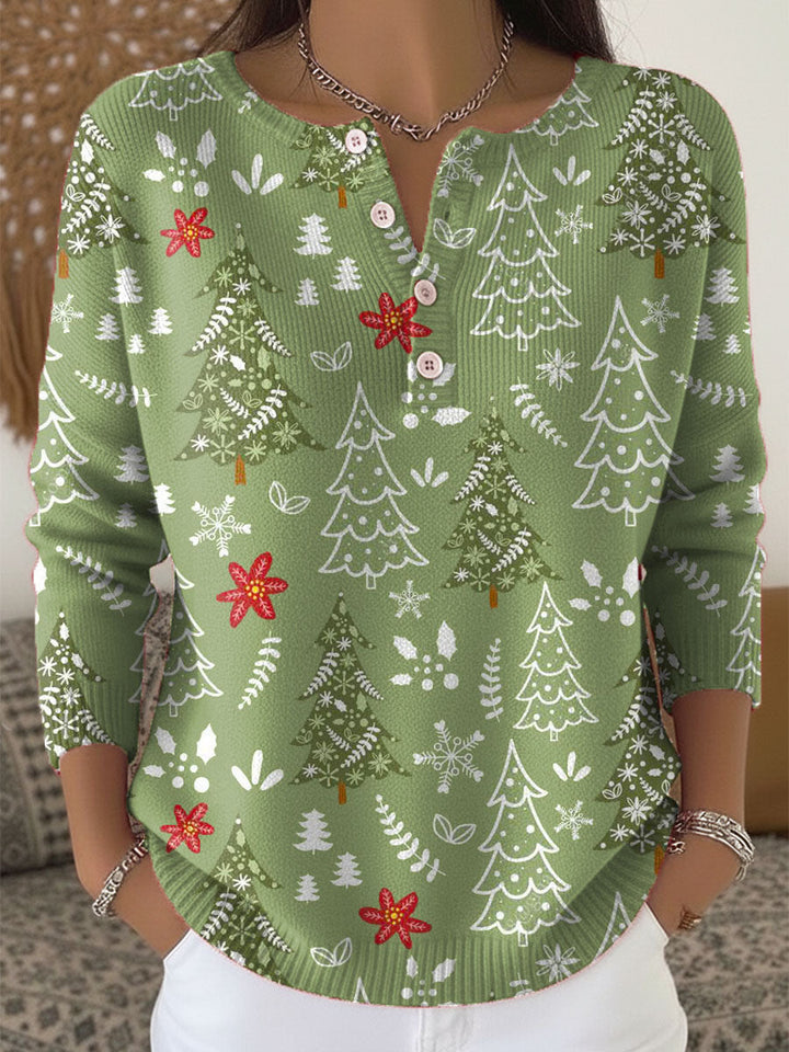 Edith Jersey de Navidad con Botones
