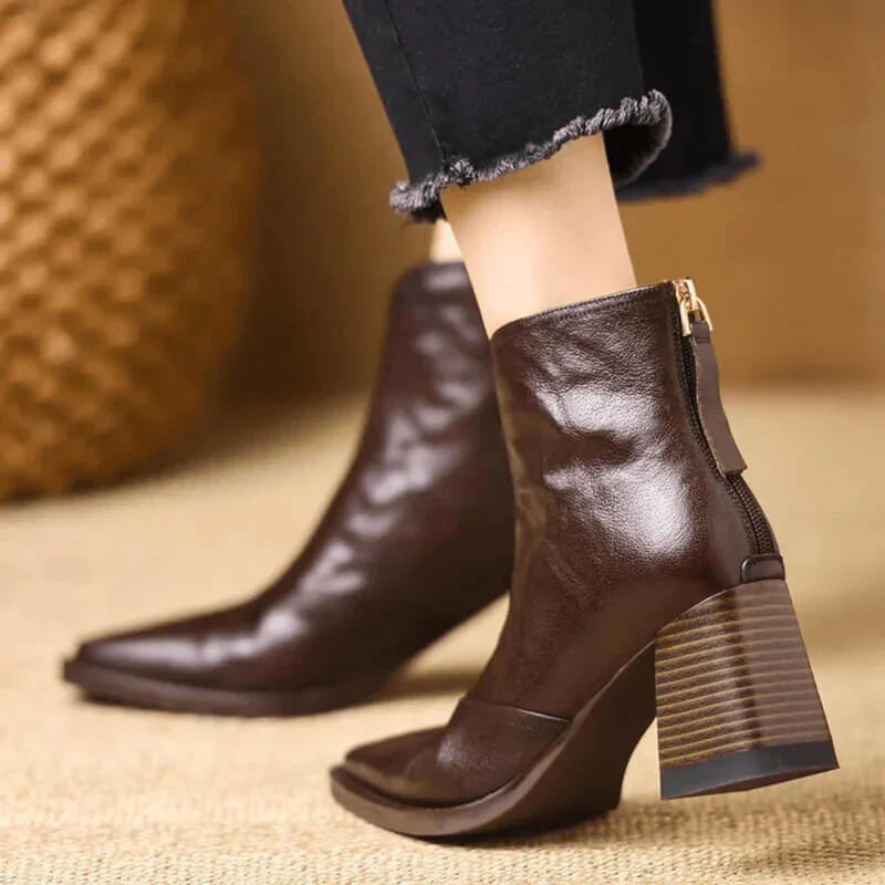 Camille Botas Cómodas de Piel con Puntera