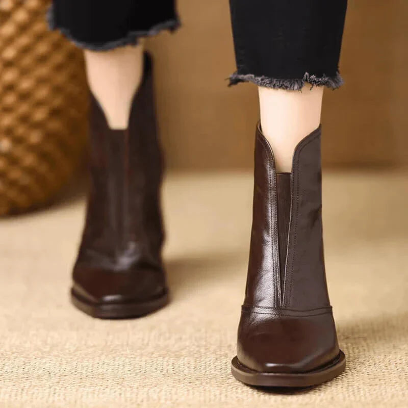 Camille Botas Cómodas de Piel con Puntera