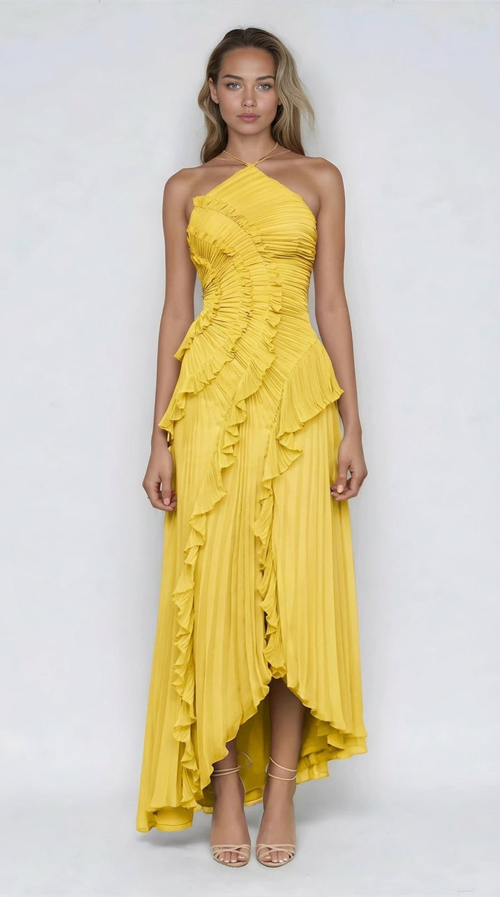 Isadora | Vestido Halter de Volantes – Edición Limitada