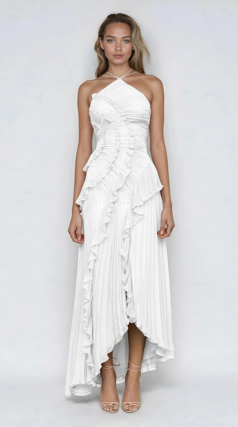 Isadora | Vestido Halter de Volantes – Edición Limitada