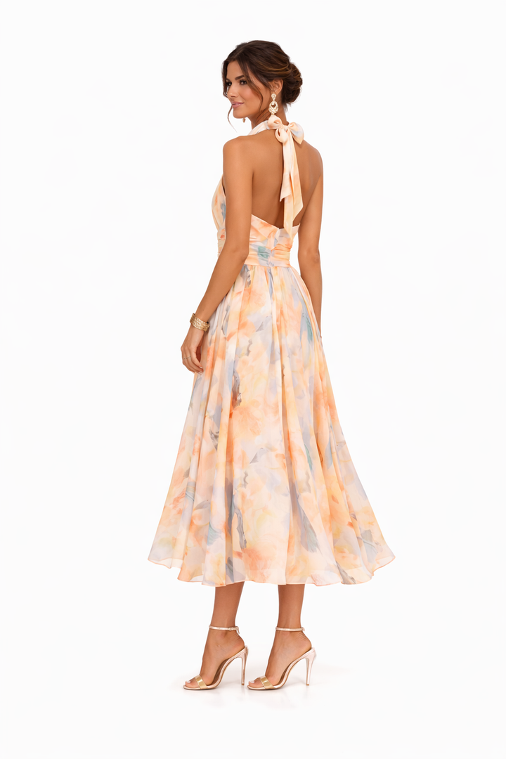 Esther™ | Vestido Halter con Estampado Acuarela