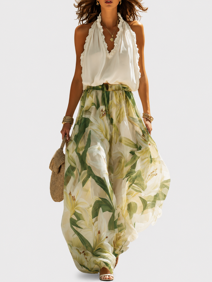 Lysandra™ | Conjunto Fluido Elegante con Estampado Floral