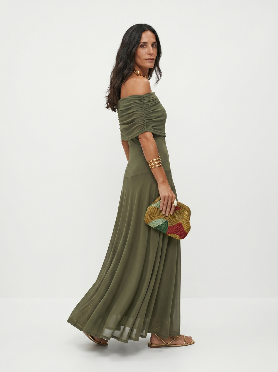 Carla™ | Vestido Maxi Elegante Off-Shoulder