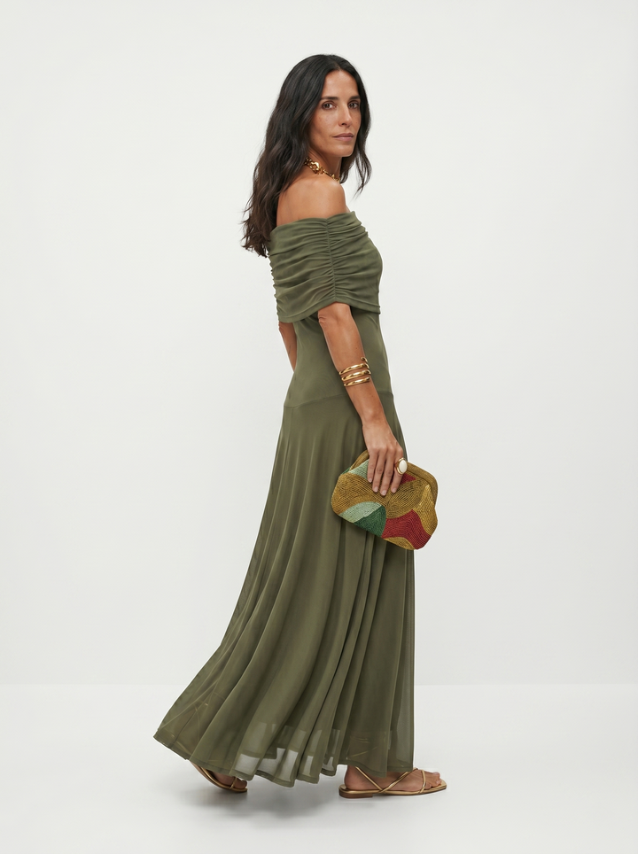 Carla™ | Vestido Maxi Elegante Off-Shoulder