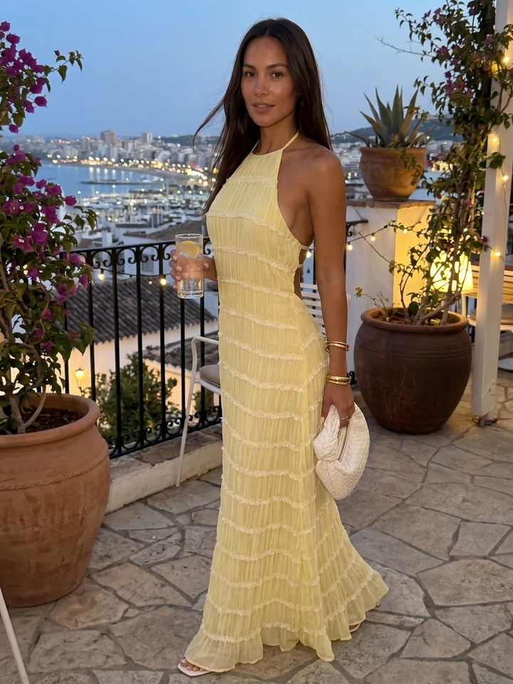 Ángela™ | Vestido Maxi Halter Elegante
