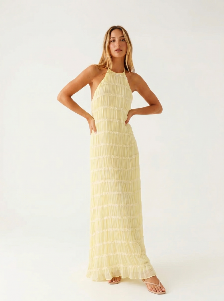 Ángela™ | Vestido Maxi Halter Elegante