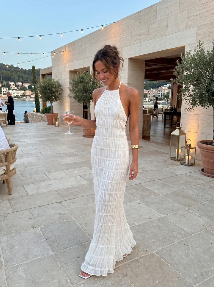 Ángela™ | Vestido Maxi Halter Elegante