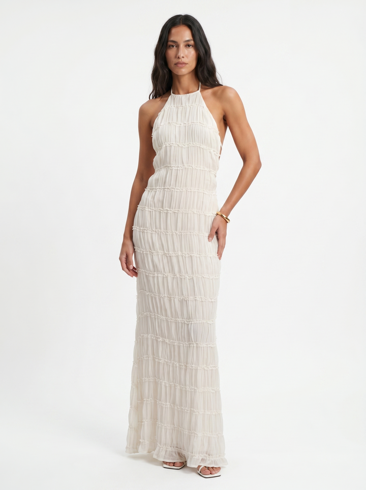 Ángela™ | Vestido Maxi Halter Elegante