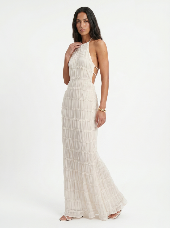 Ángela™ | Vestido Maxi Halter Elegante