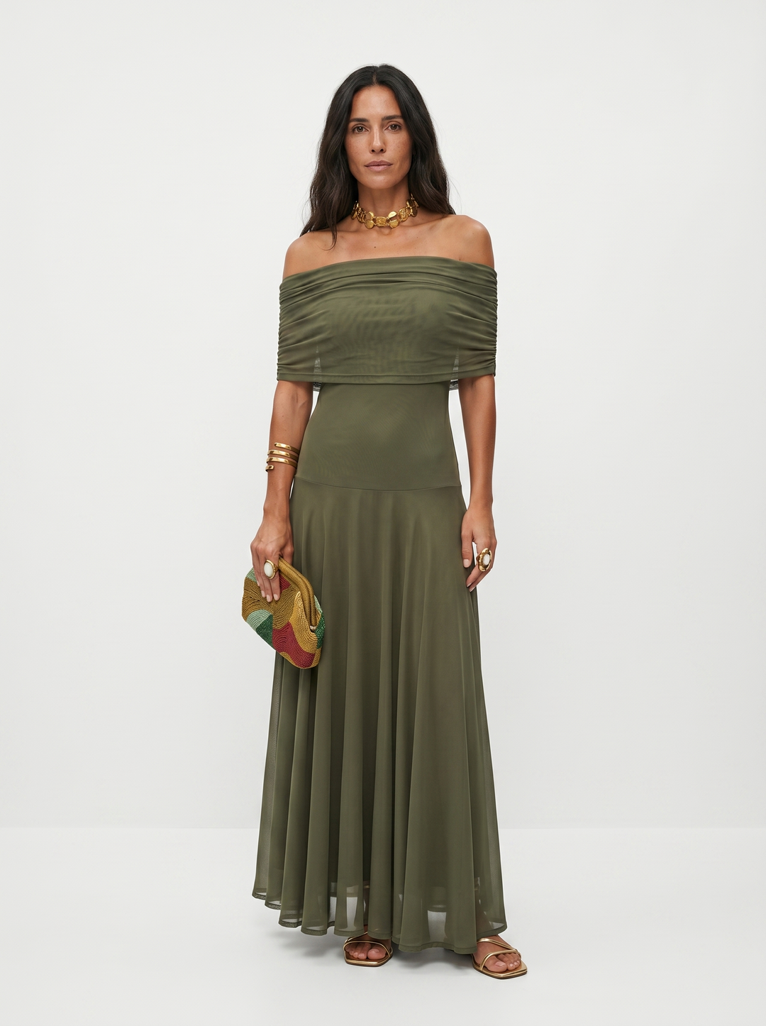 Carla™ | Vestido Maxi Elegante Off-Shoulder