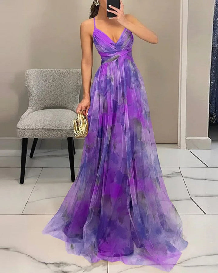 Claudia™ | Vestido largo fluido que realza tu silueta
