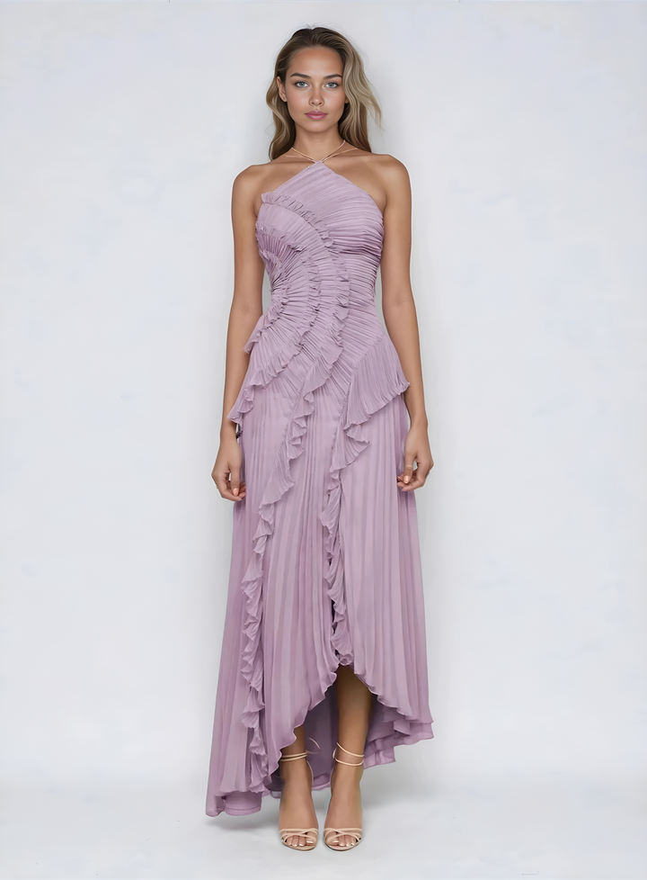 Isadora | Vestido Halter de Volantes – Edición Limitada