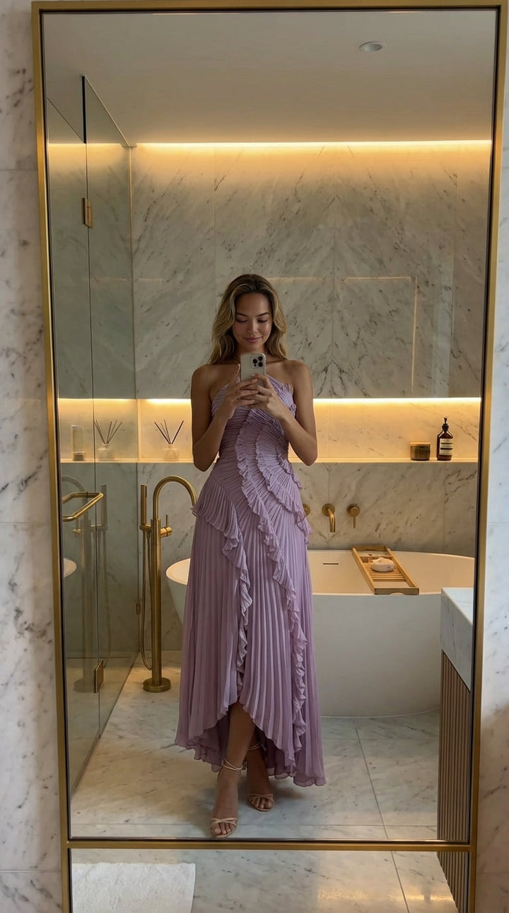 Isadora | Vestido Halter de Volantes – Edición Limitada