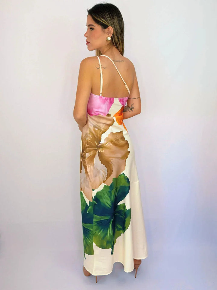 Vestido Rosa™ | Elegancia fluida con estampado artístico
