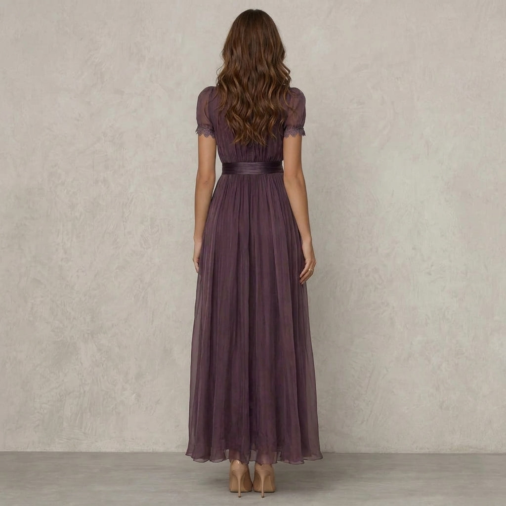 Flavia™ | Vestido Largo Vintage con Encaje