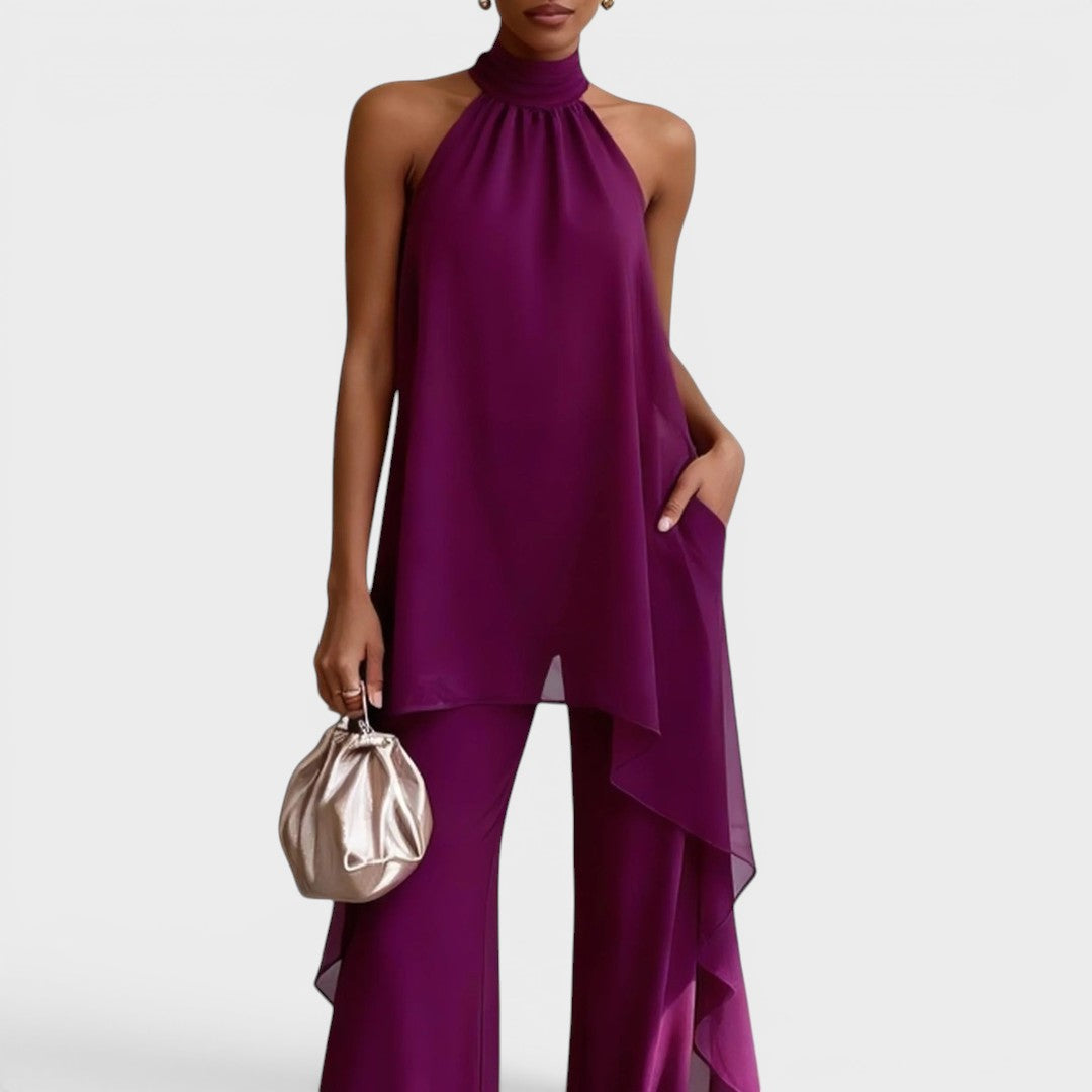 Selena™ | Conjunto Halter Elegante de Fiesta