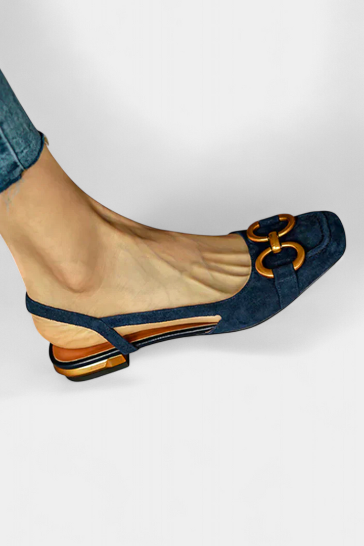Alma Mocasines Slingback con Punta Cuadrada