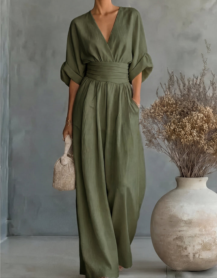 Elena™ | Mono Elegante de Escote en V