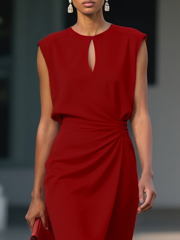 María™ | Vestido Midi Elegante con Drapeado