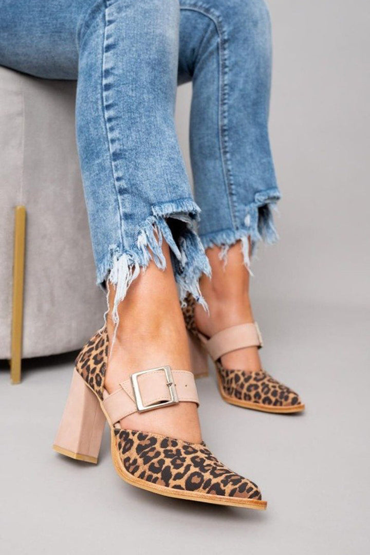 Catalina™ | Sandalias de tacón con estampado leopardo