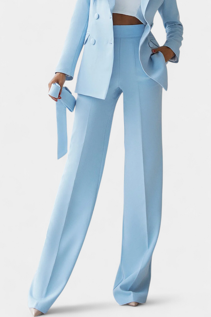 Julia Conjunto Urbano de Blazer y Pantalón de Corte Regular