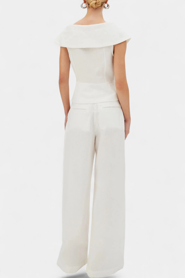 Hayden Conjunto Top Asimétrico y Pantalón Palazzo
