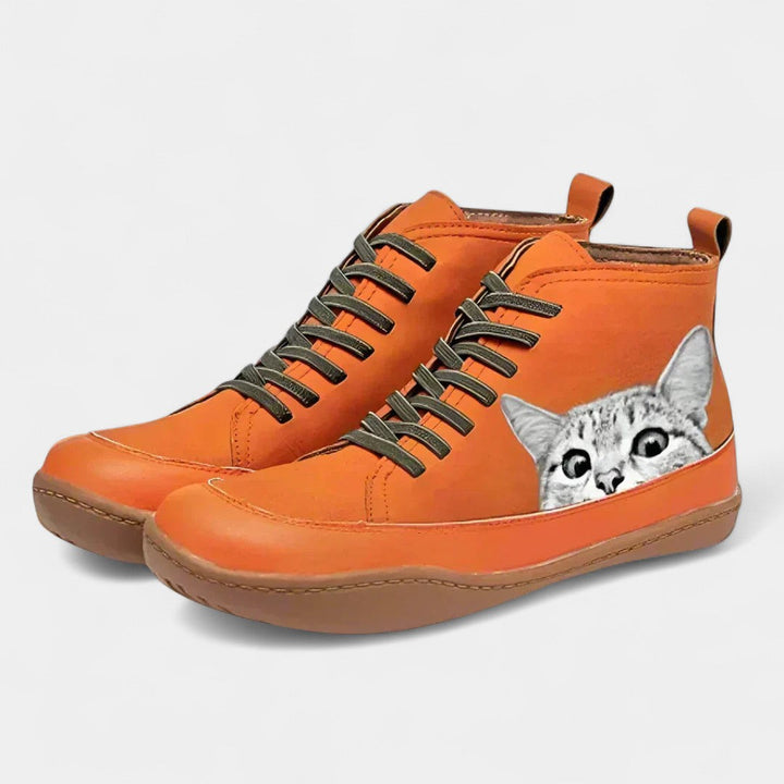 Isabelle Botas de Cuero para Amantes de los Gatos