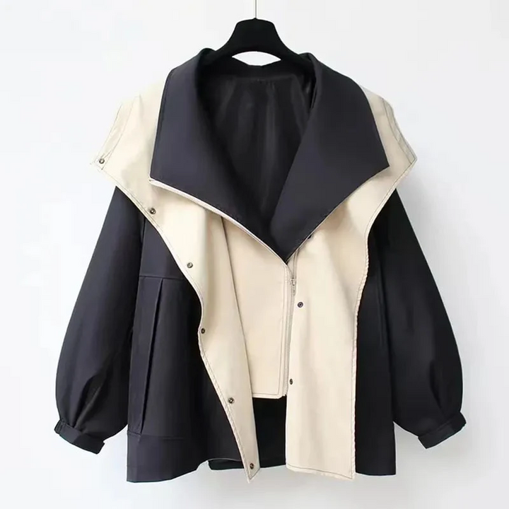 Ella Chaqueta Elegante con Protección Contra el Viento y la Lluvia