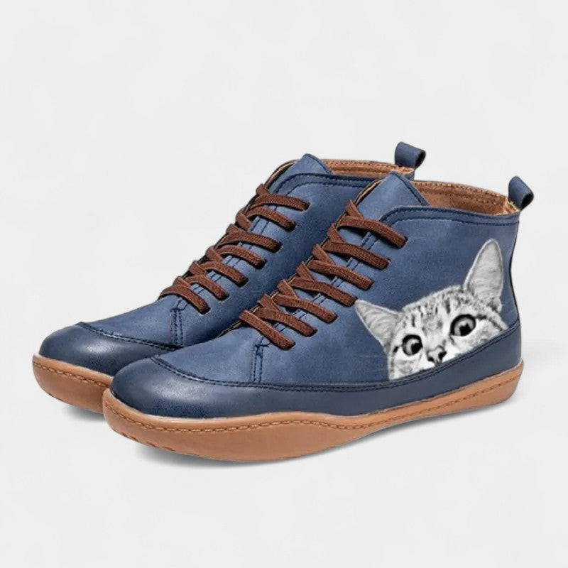 Isabelle Botas de Cuero para Amantes de los Gatos
