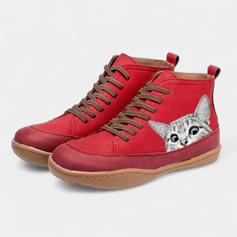 Isabelle Botas de Cuero para Amantes de los Gatos