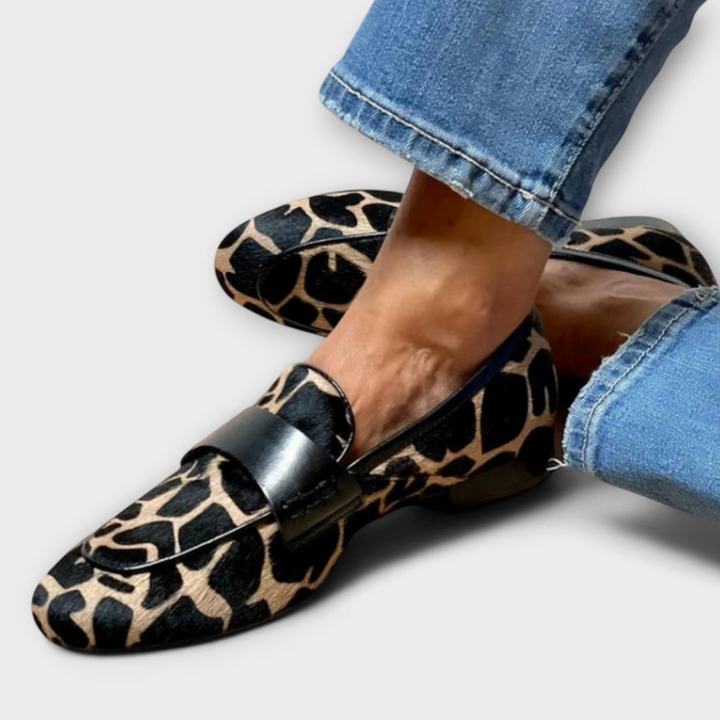 Leonie Mocasín Leopardo Ortopédico