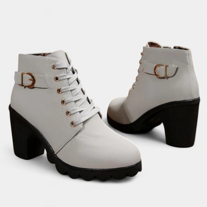 Katni Botines con Cordones y Hebilla Metálica