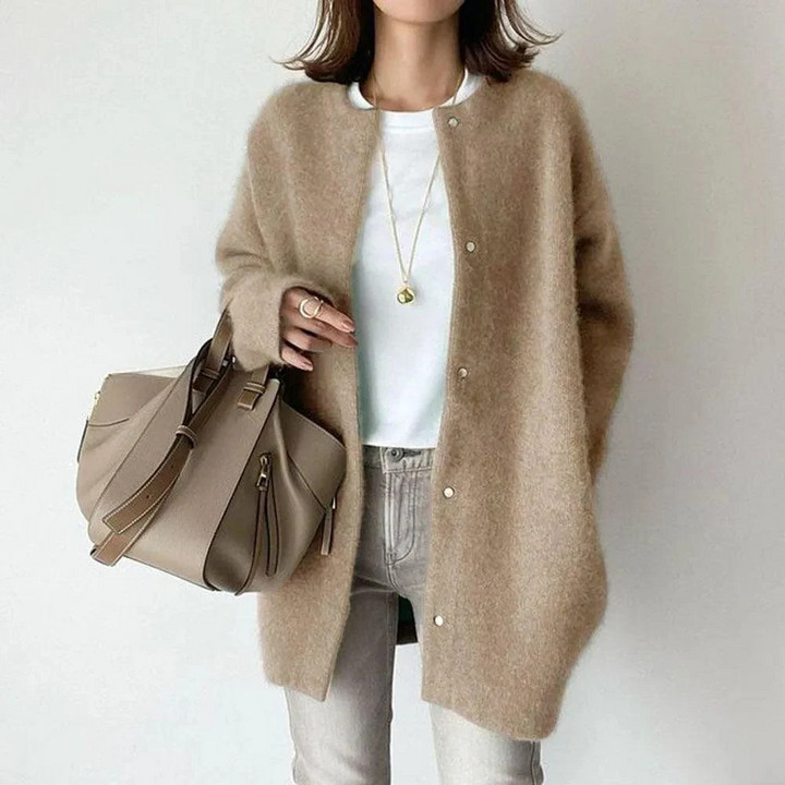 Vanna Chaqueta de Punto Lujosa con Botones