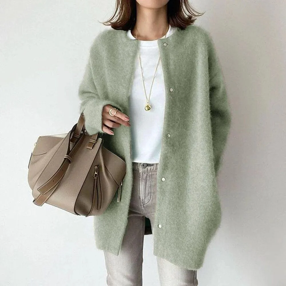 Vanna Chaqueta de Punto Lujosa con Botones
