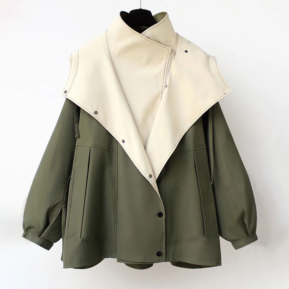 Ella Chaqueta Elegante con Protección Contra el Viento y la Lluvia