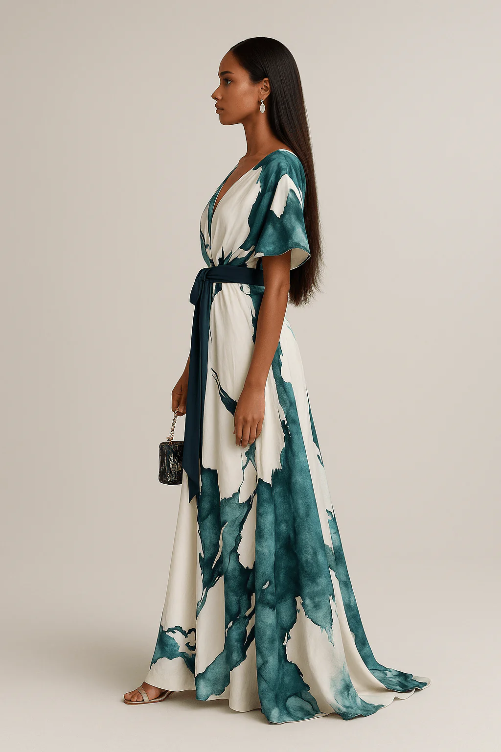 Aqua Vestido Maxi Largo
