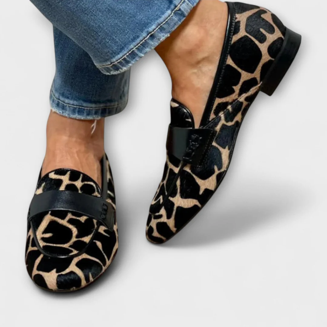 Leonie Mocasín Leopardo Ortopédico