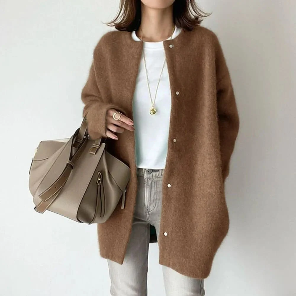 Vanna Chaqueta de Punto Lujosa con Botones