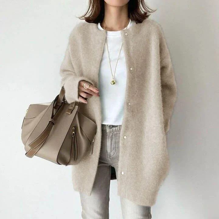 Vanna Chaqueta de Punto Lujosa con Botones