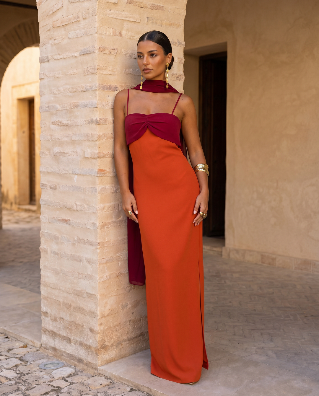 Zahara™ | Vestido Maxi Elegancia Bicolor