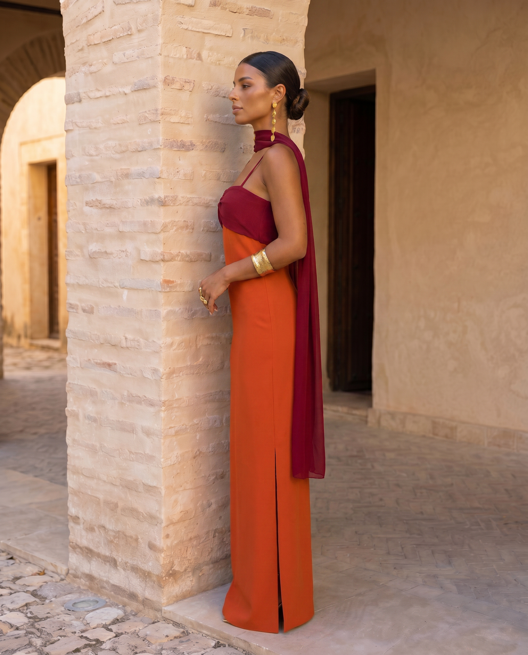 Zahara™ | Vestido Maxi Elegancia Bicolor
