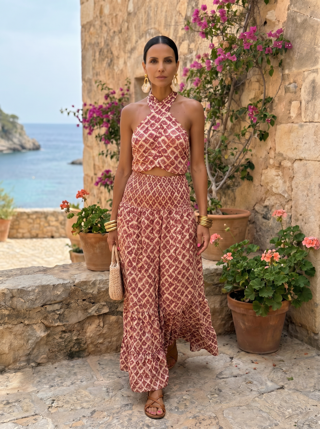 Elsa™ | Vestido Maxi Halter Elegante