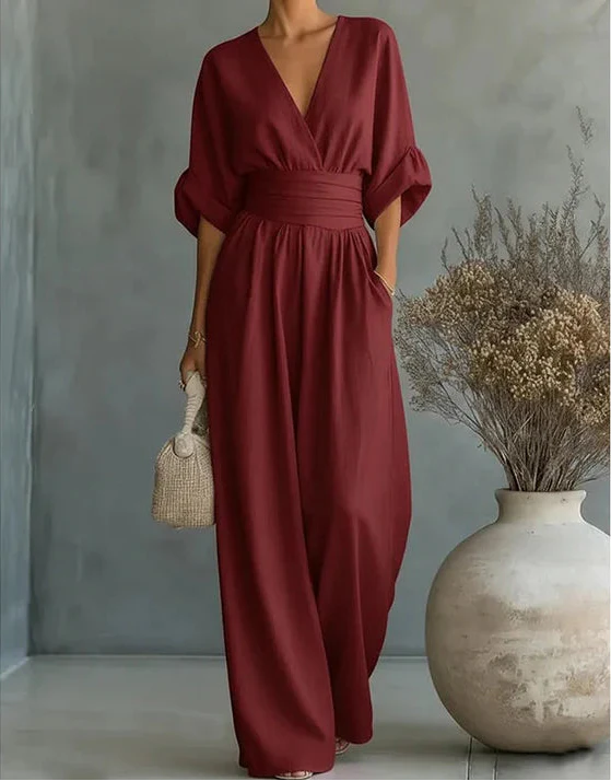 Elena™ | Mono Elegante de Escote en V