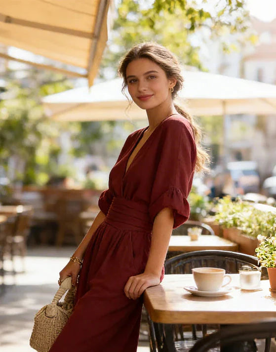 Elena™ | Mono Elegante de Escote en V
